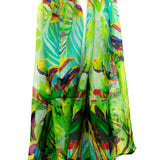 Small tropical silk scarf