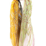 Small abstract silk scarf