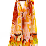 Small orange silk scarf