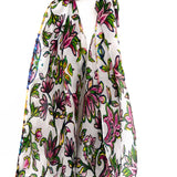 Small silk scarf with flowers