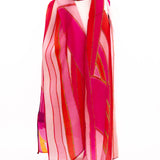 Small striped silk scarf