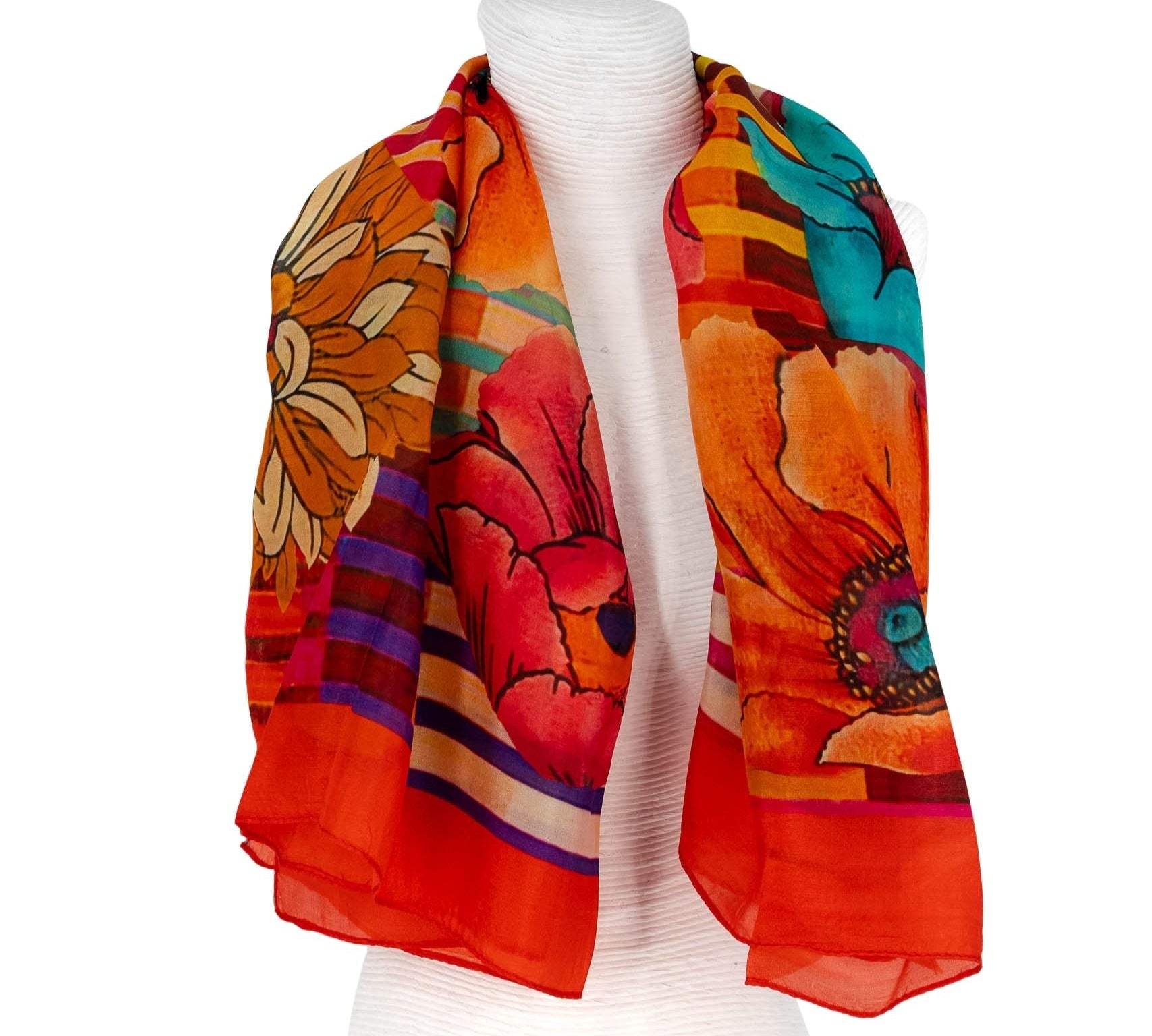 Foulard seta fiori