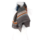Geometric silk scarf