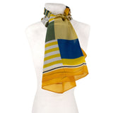 Geometric silk scarf