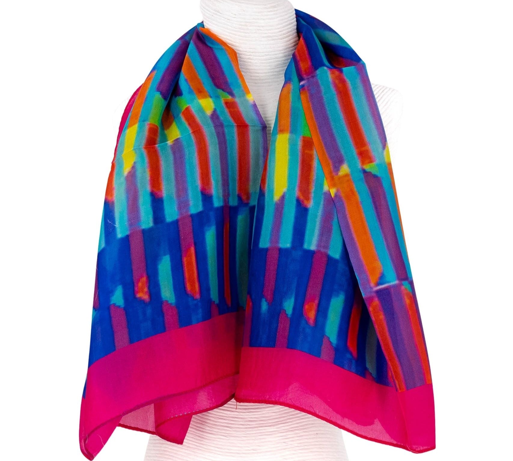 Foulard seta rigato