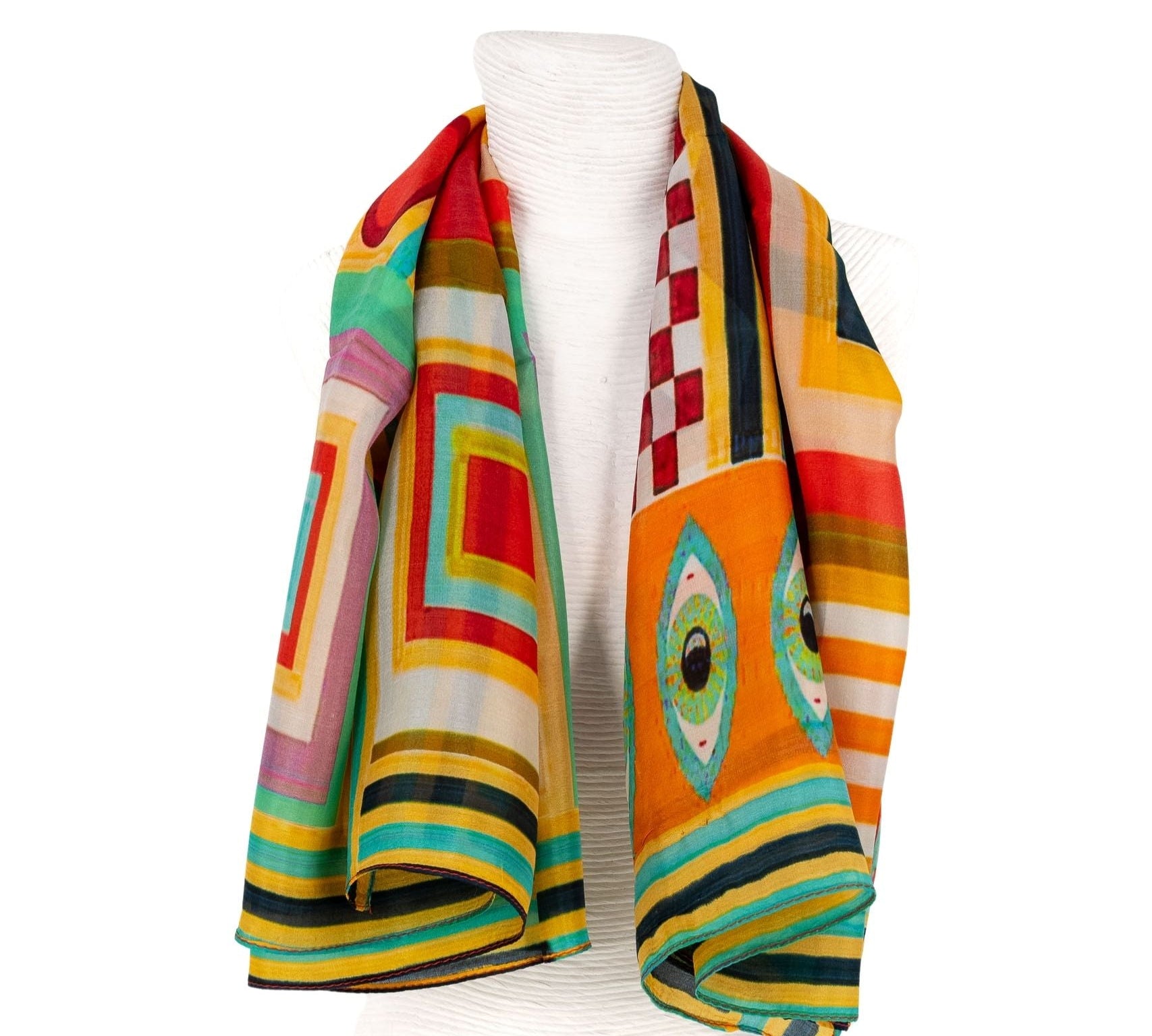 Foulard seta geometrico