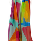 Sciarpa seta rettangoli sovrapposti