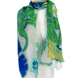 Silk floral scarf