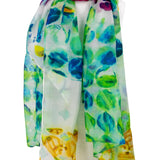 Sciarpa grande seta fiori pallini