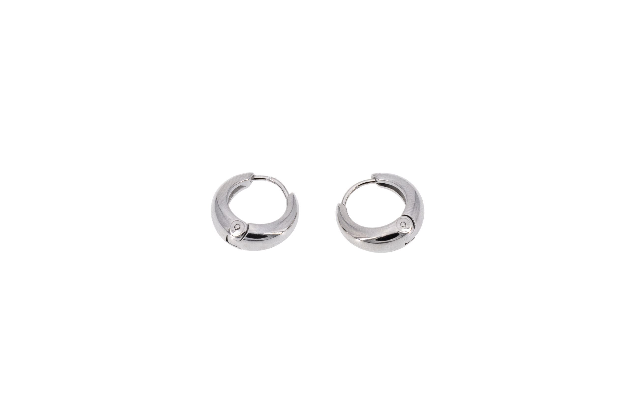 Domed hoop earrings
