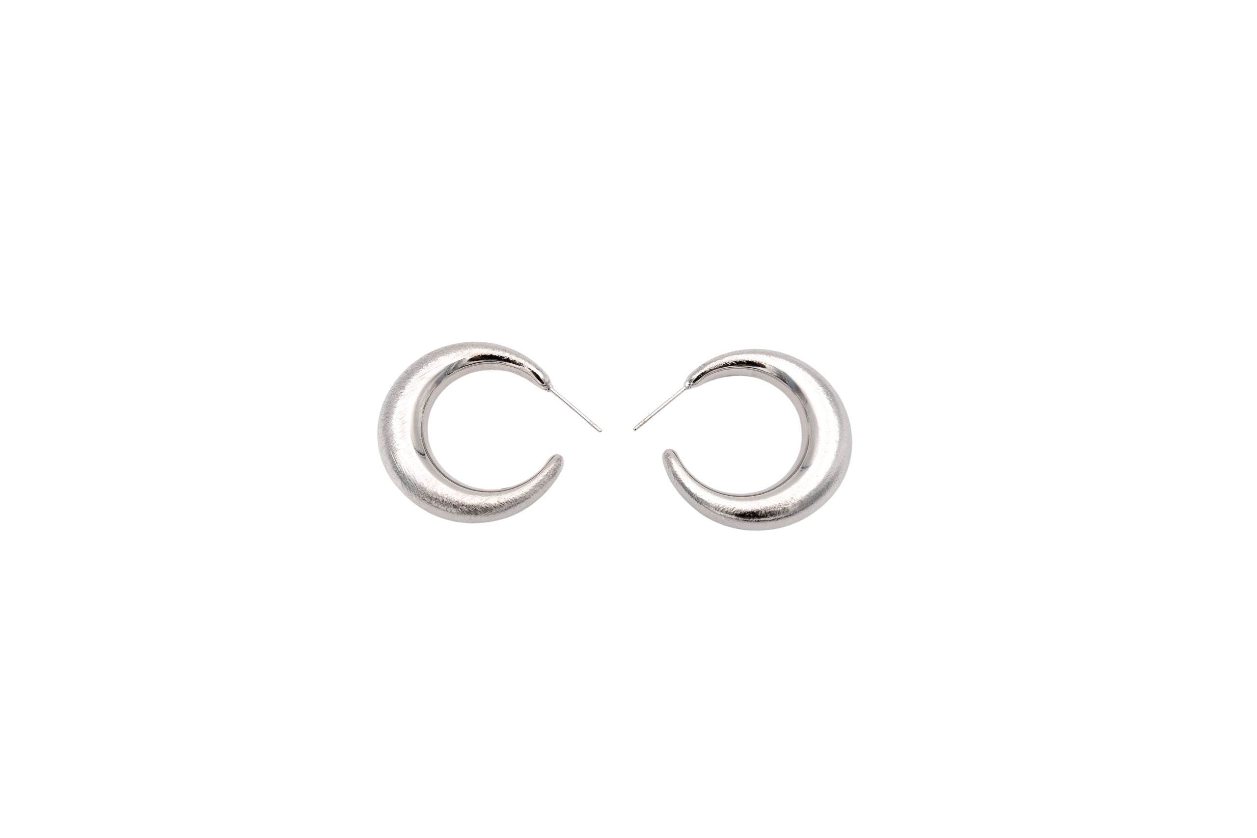Orecchini semicerchio bombato 30 mm