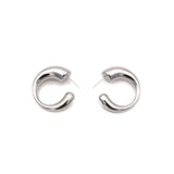 Orecchini semicerchio bombato 31 mm