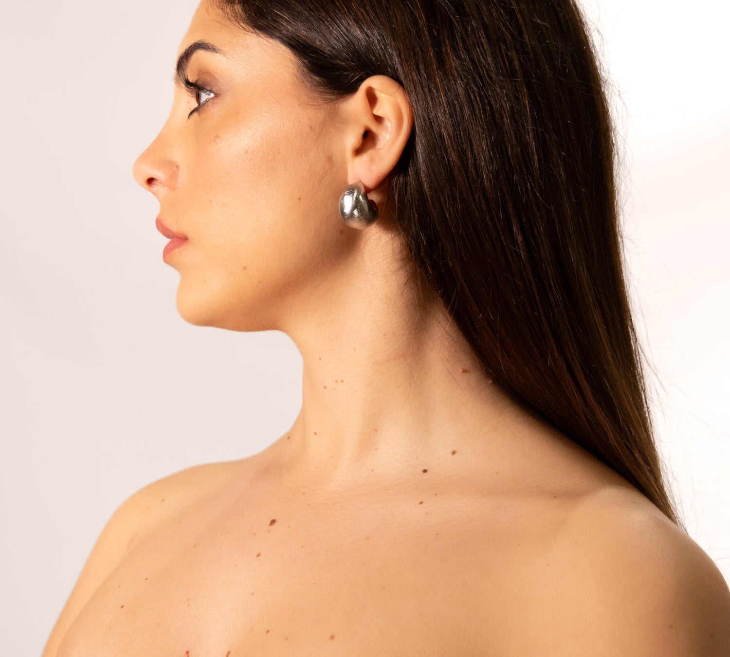 Orecchini semicerchio bombato 23 mm