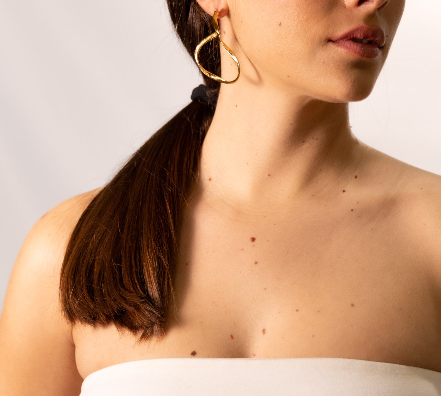 Orecchini intreccio curvo