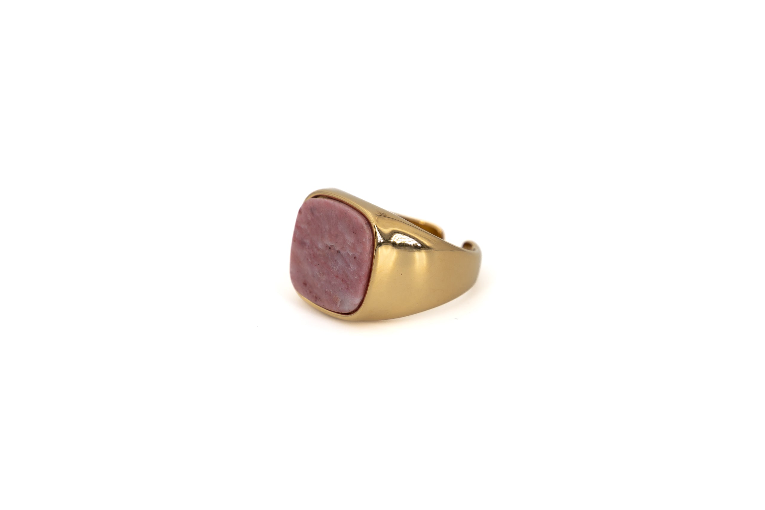 Anello pietra rosa
