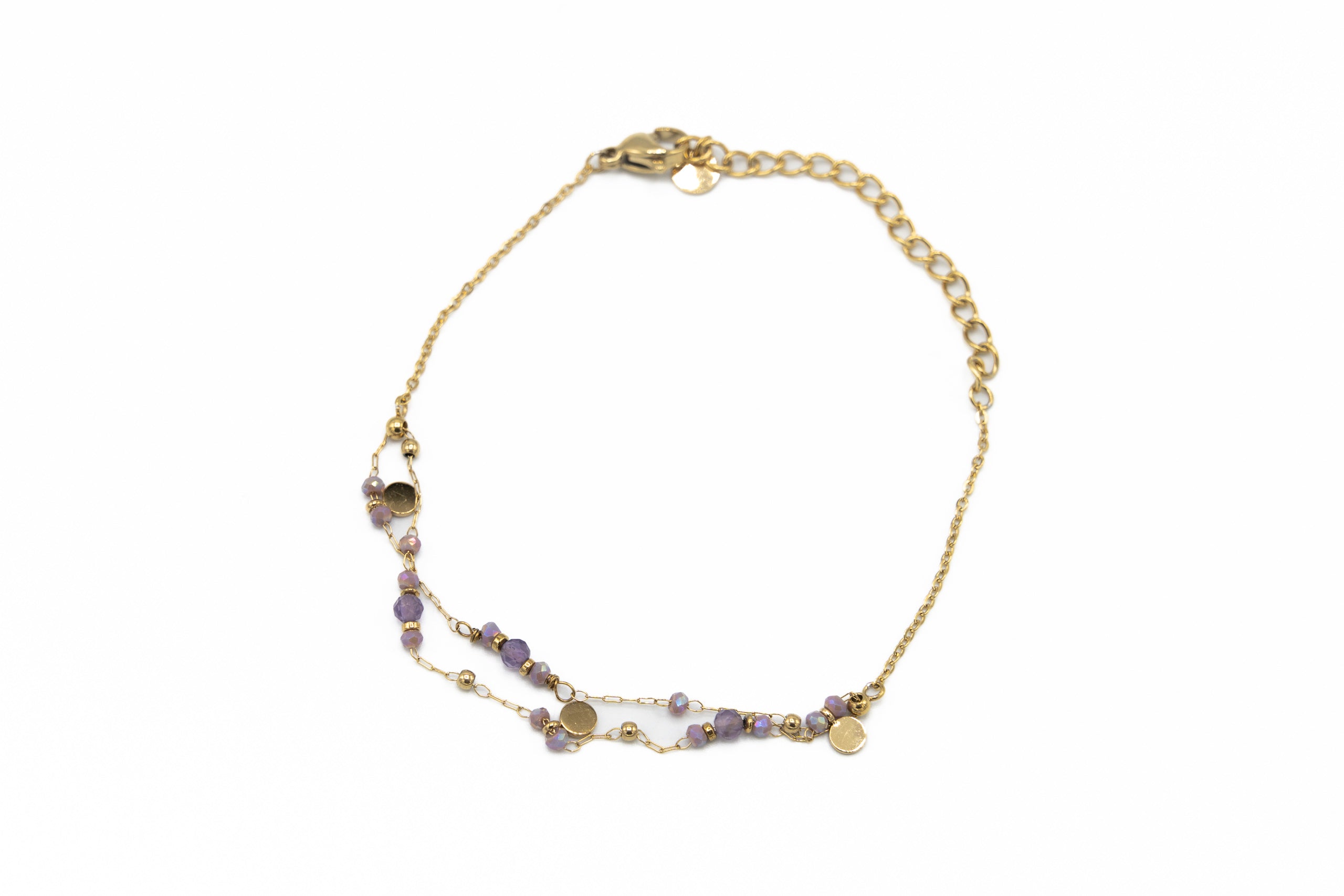 Bracciale pietrine doppio filo
