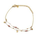 Bracciale pietrine doppio filo