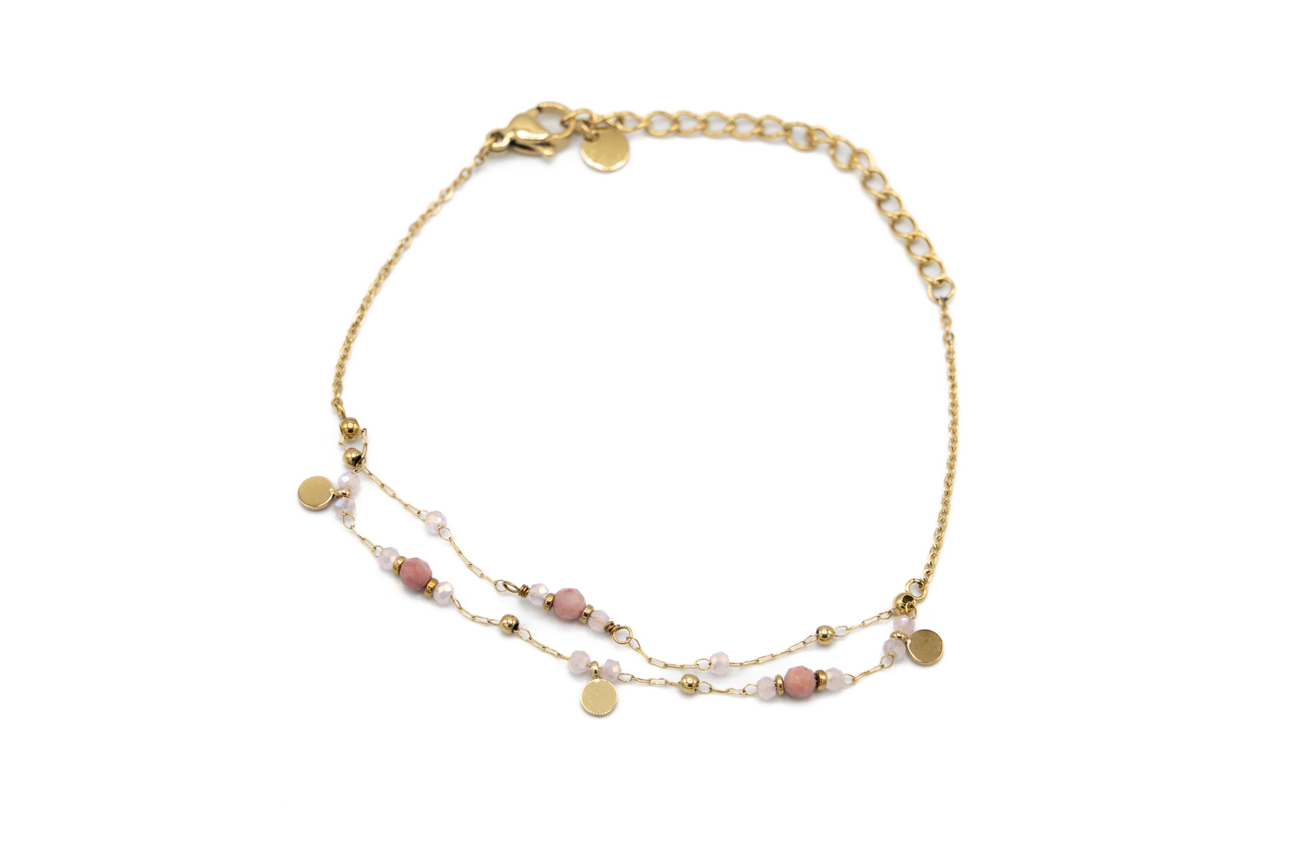 Bracciale pietrine doppio filo