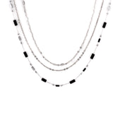 Collana acciaio tre fili tubini