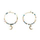 Orecchini pietrine e luna
