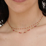 Collana pietrine doppio filo