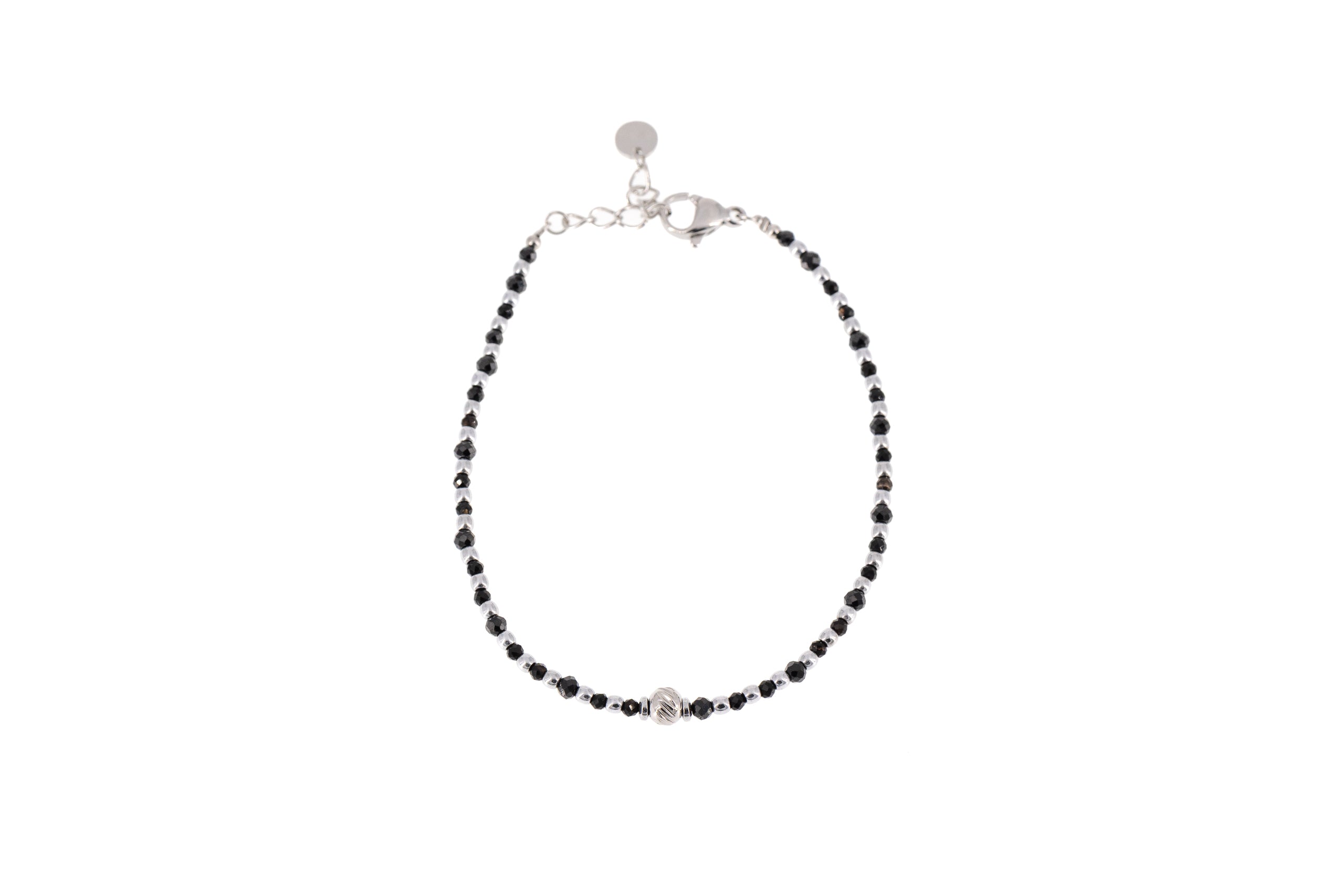 Steel bracelet with stones