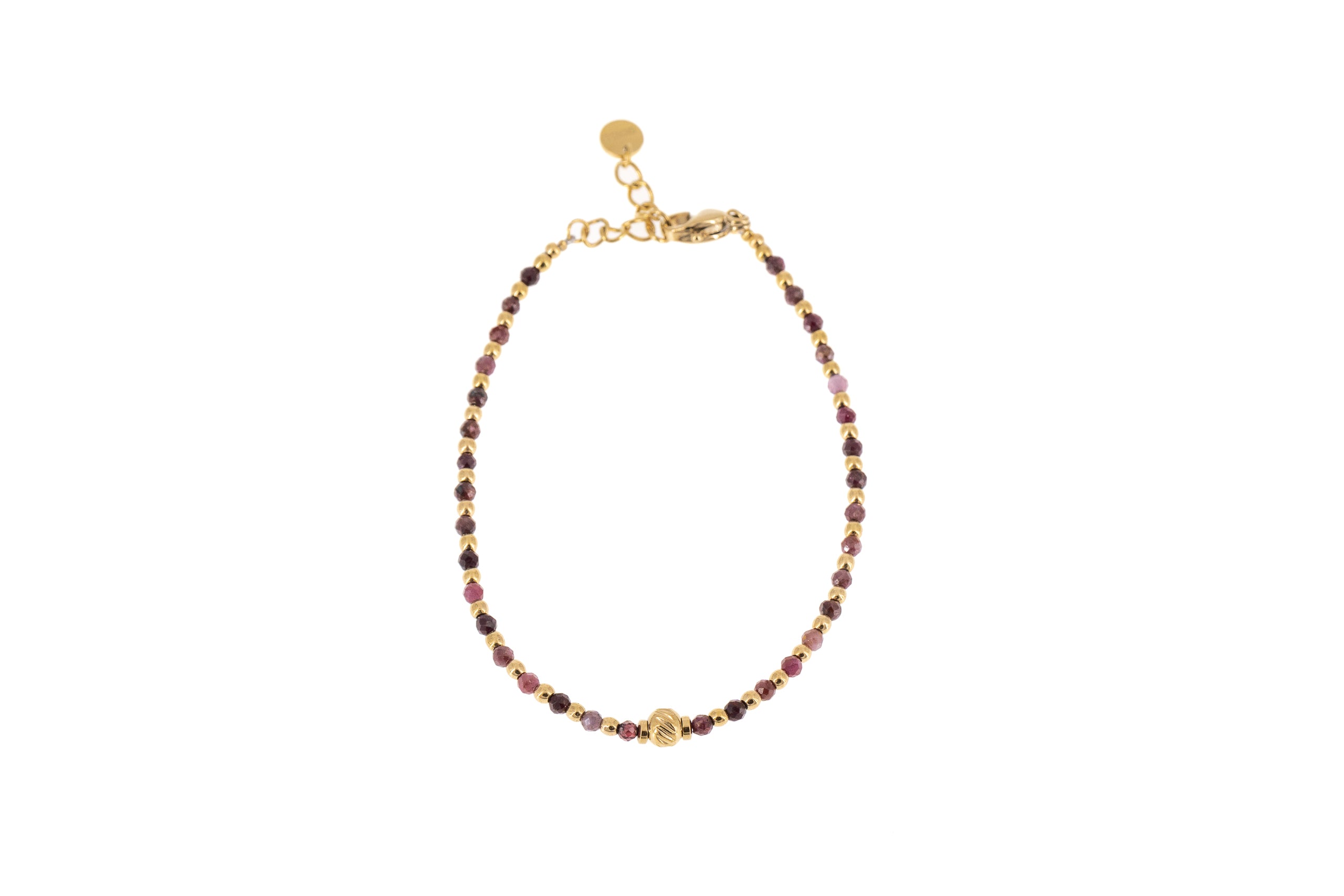 Steel bracelet with stones
