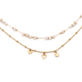 Stone and charm necklace