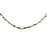 Heart-shaped stone choker