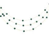 Collana pietrine tre fili