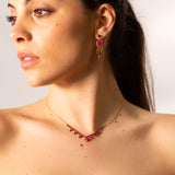 Small square stone earrings