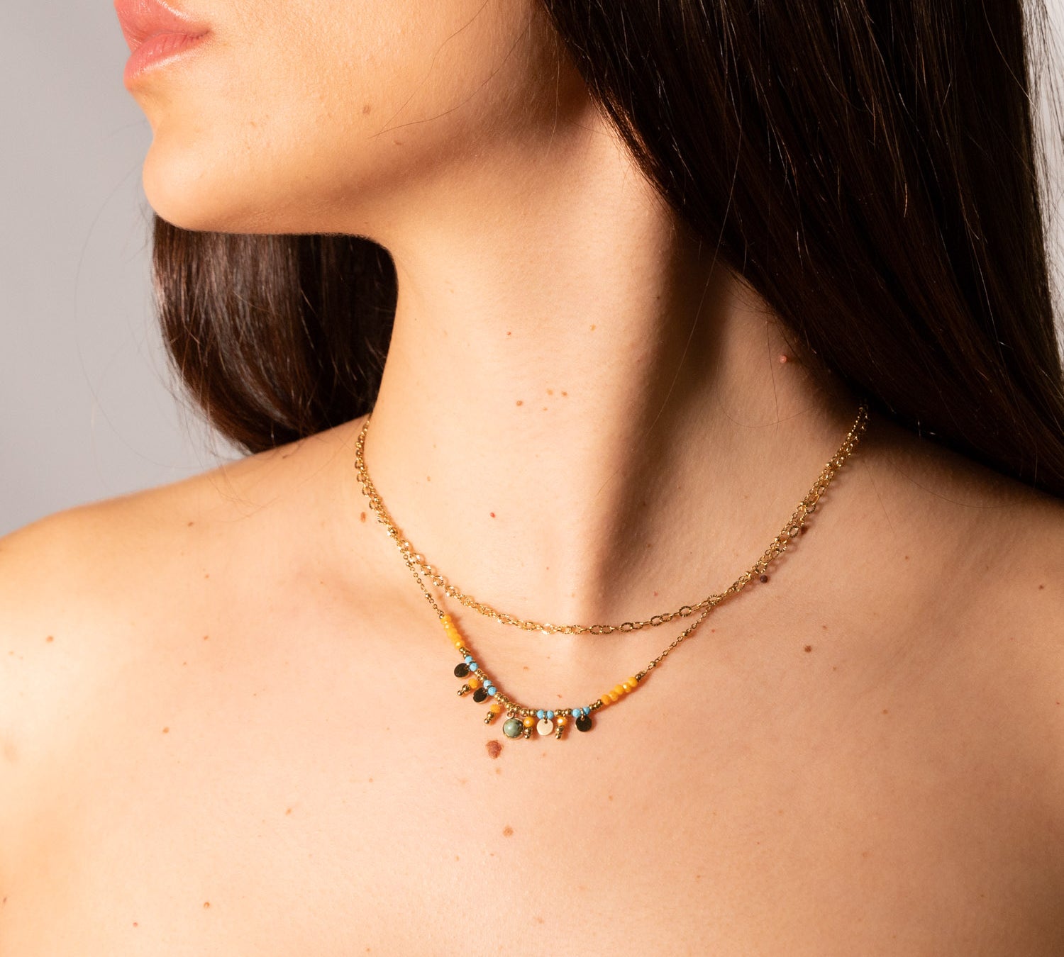 Collana pietrine due fili