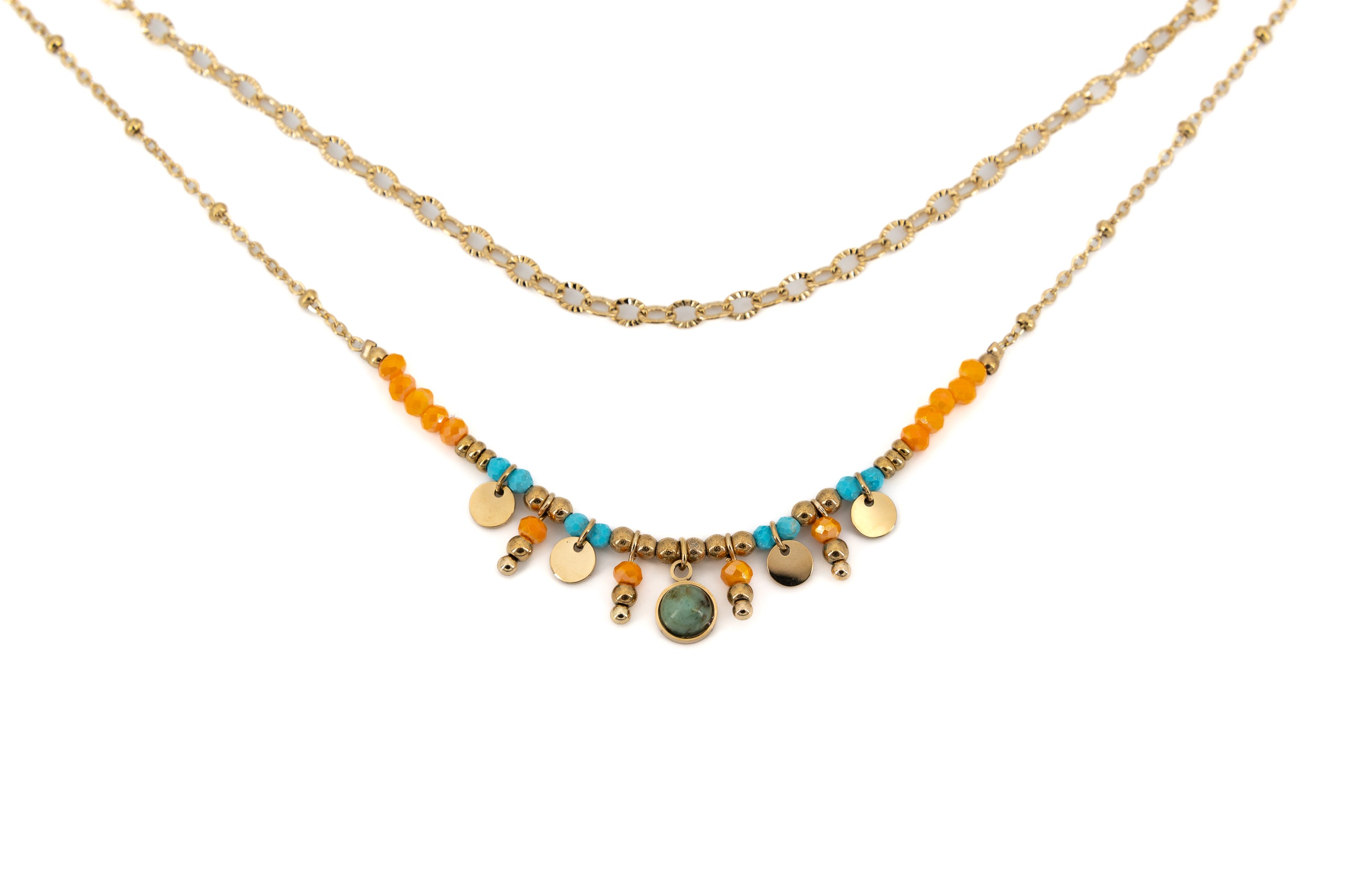 Collana pietrine due fili