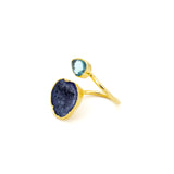 Geode and crystal ring