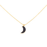 Agate moon necklace
