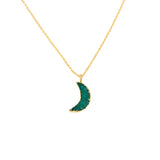 Agate moon necklace