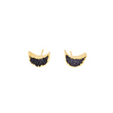 Agate moon earrings