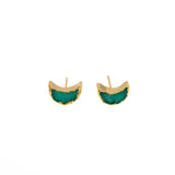 Agate moon earrings