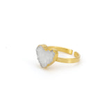 Anello cuore agata
