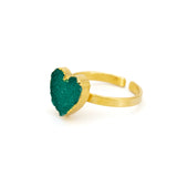 Anello cuore agata