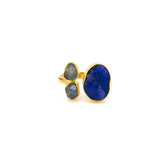Three natural stone ring