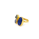 Three natural stone ring