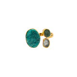 Three natural stone ring