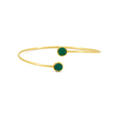 Two stone agate bracelet
