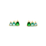 Crystal triangle earrings