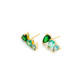 Crystal triangle earrings