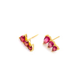 Crystal triangle earrings