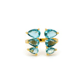 Crystal triangle ring