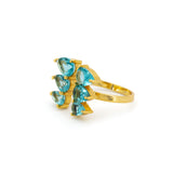 Crystal triangle ring
