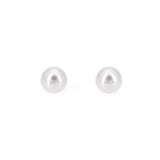 10mm pearl silver earrings